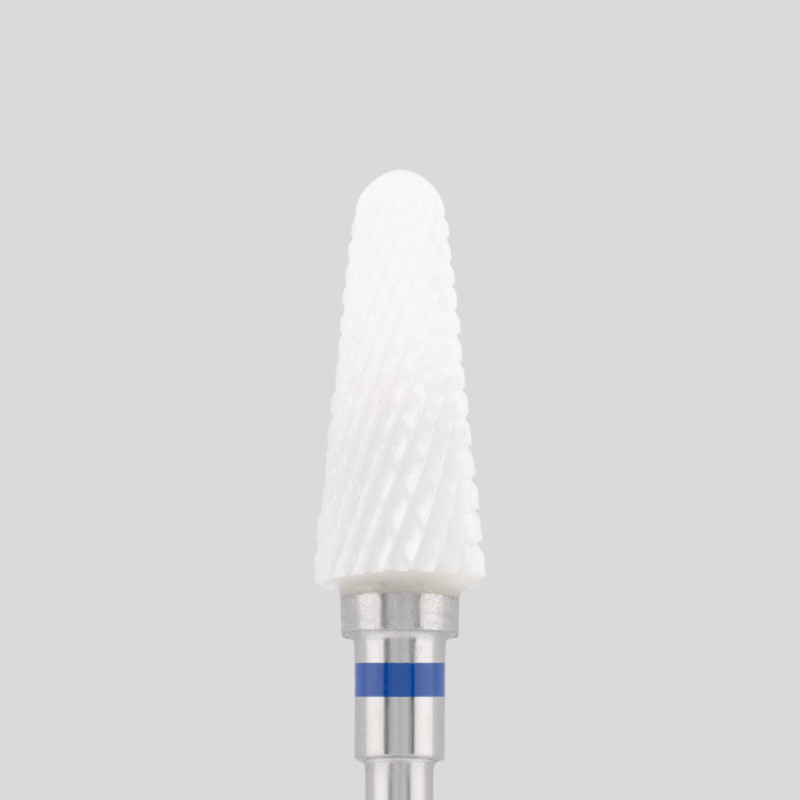 Ceramic bit "rounded cone" blue, L-13,0 mm., Ø4,0 mm
