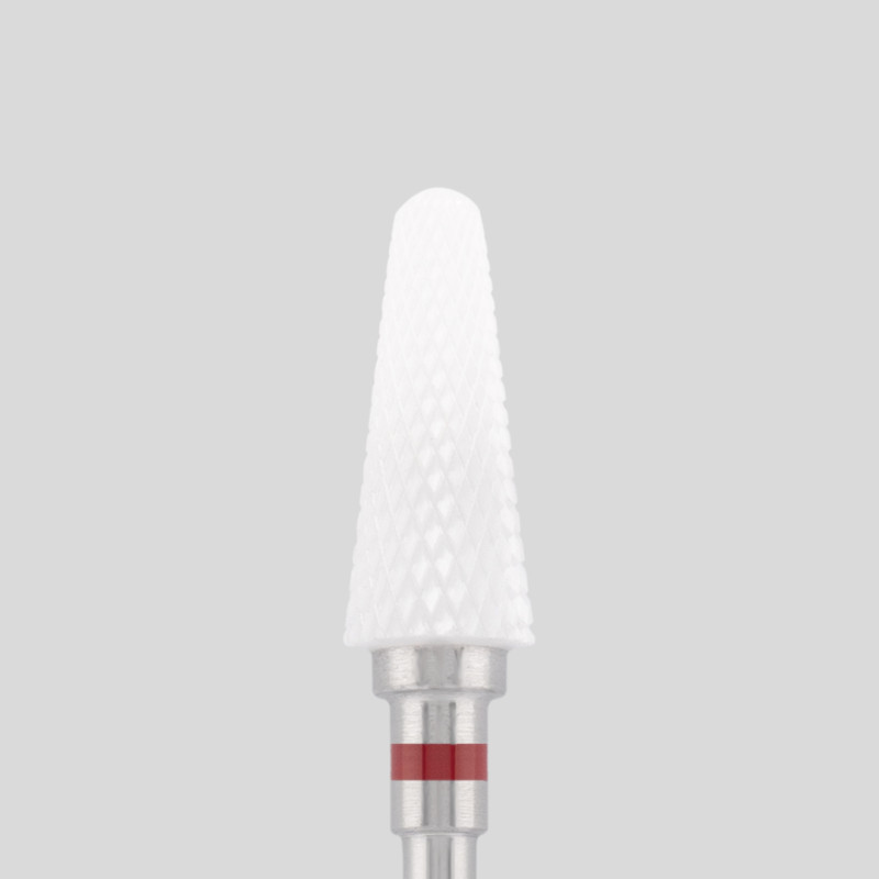 Ceramic bit "rounded cone" red, L-13,0 mm, Ø4,0 mm