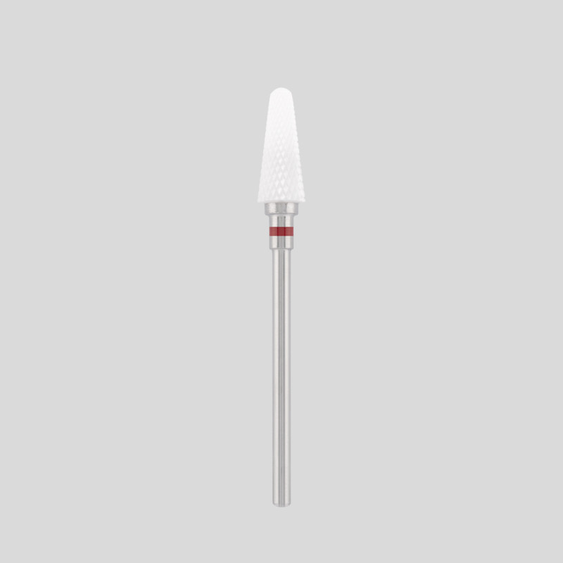 Ceramic bit "rounded cone" red, L-13,0 mm, Ø4,0 mm