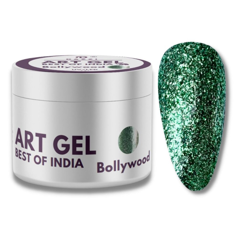 Art Gel Glitter Best of India “Bollywood”, green, 5gr