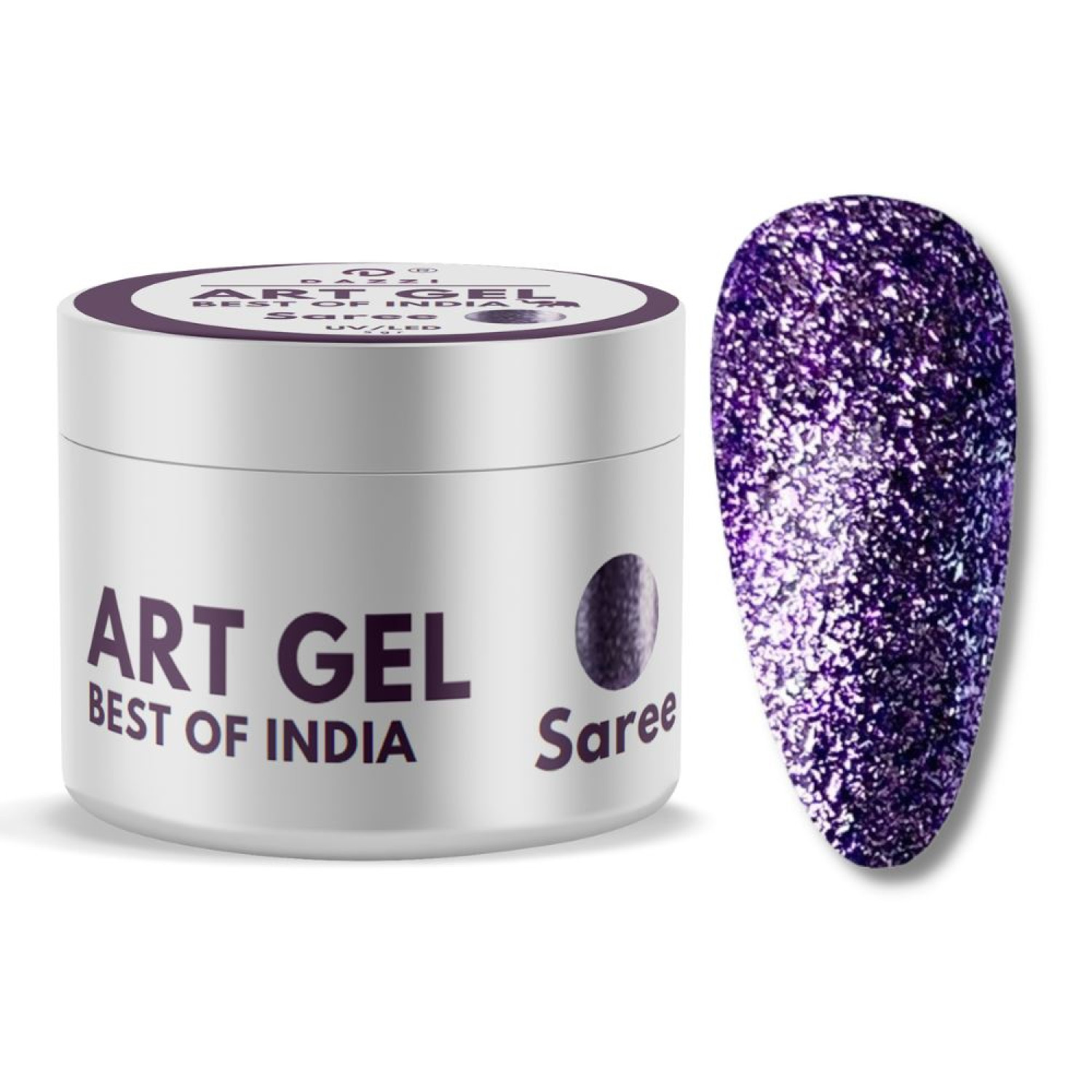 Art Gel Glitter Best of India “Saree“, lila, 5gr