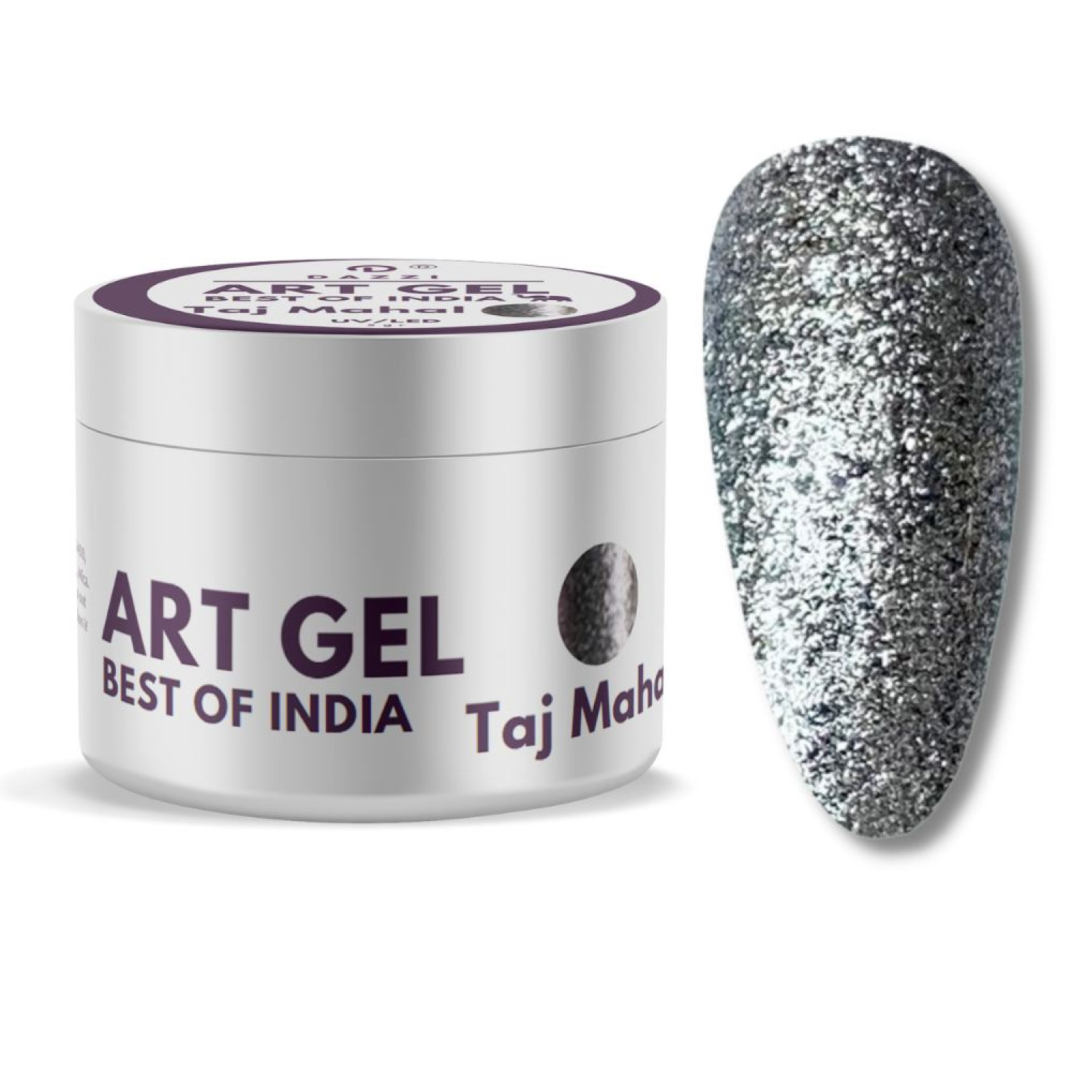 Art Gel Glitter Best of India “Taj Mahal”, silver, 5gr