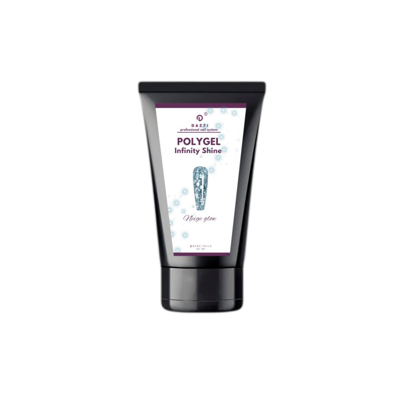 Glitter-Polygel „Infinity Shine SILVER“, Neige Glow, 30 gr