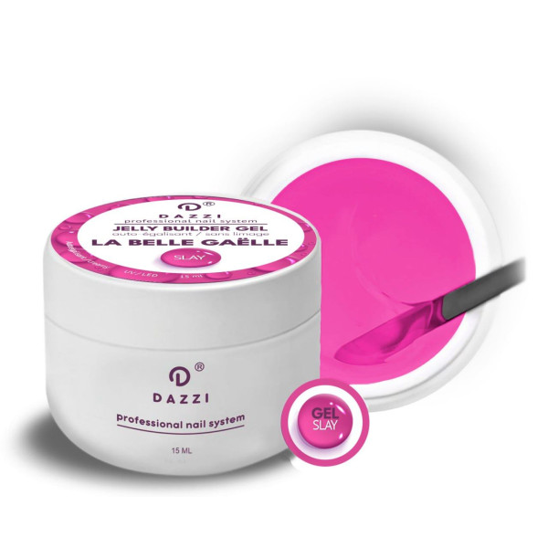 Transparent self-leveling gel from the La Belle Gaelle “Slay” collection, rose, 15 ml
