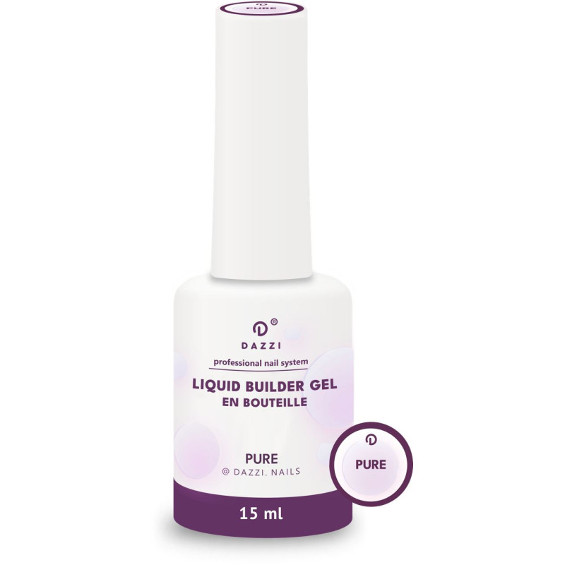 Liquid Builder Gel in a milky/milky bottle "Pure" 15 ml