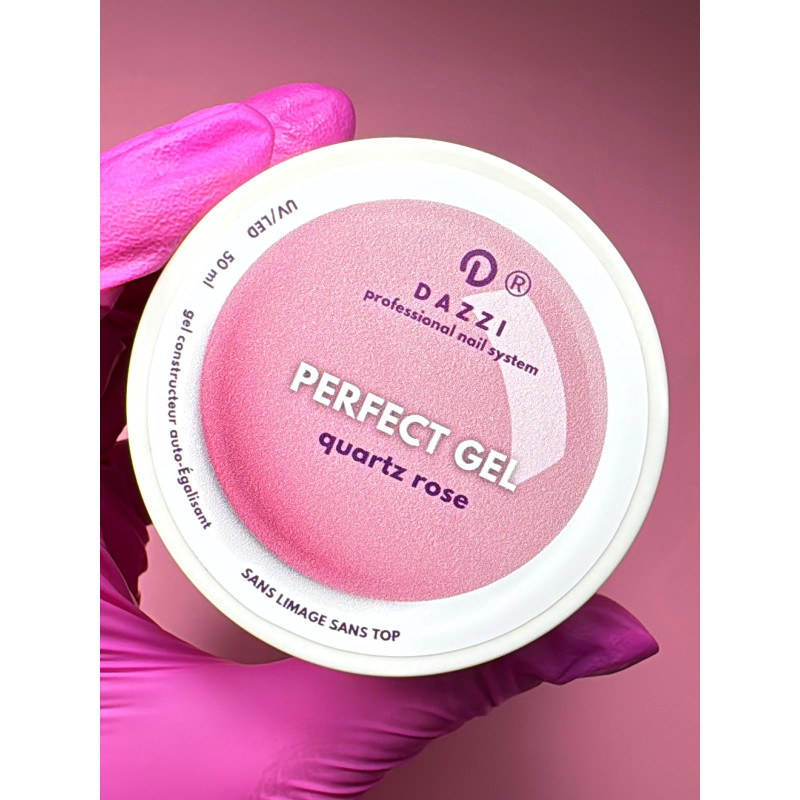 PERFECT self-leveling builder gel WITHOUT TOPPING "Rose Quartz" dark pink 50 ml