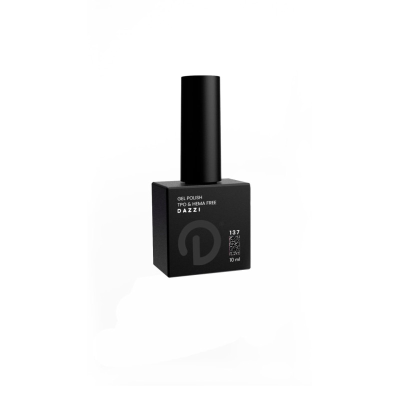 Reflectivehighly glittery semi-permanent nail polish “Amnesia” 137, black 10 ml