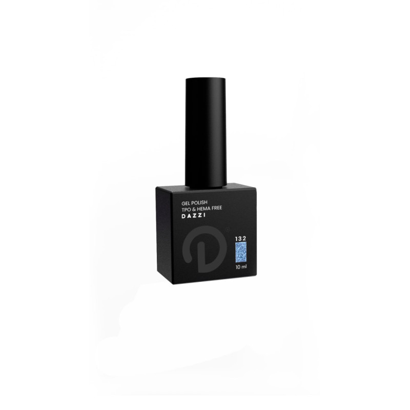 Semi-permanent reflective highly glittery nail polish “Blue Dream 132”, blue 10 ml
