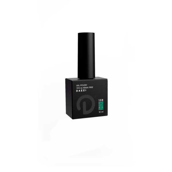 Semi-permanent reflective highly glittery nail polish “Tangie” 138, green 10 ml