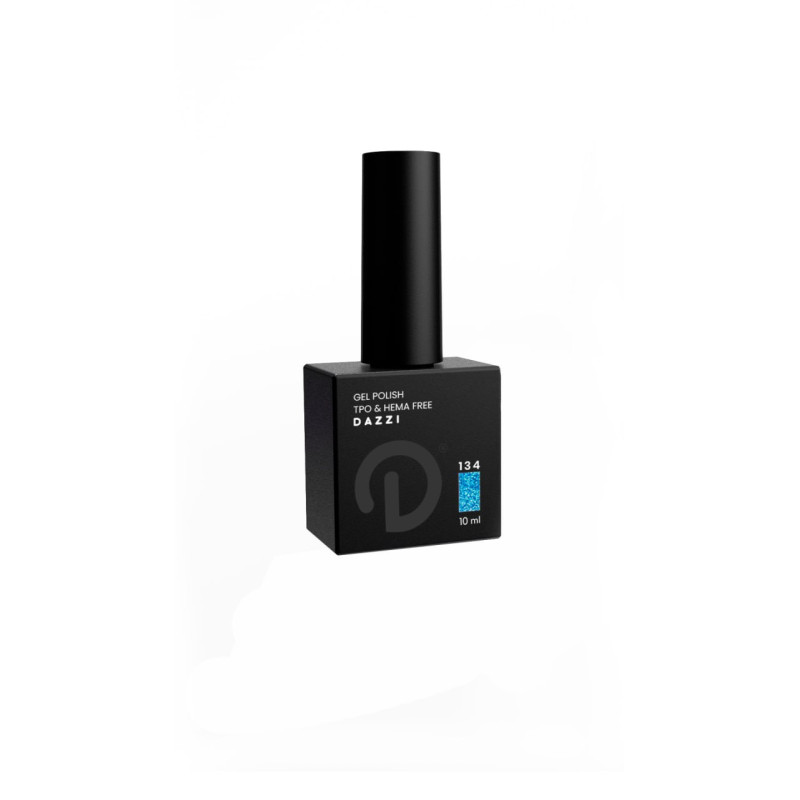 Reflectivehighly glittery semi-permanent nail polish “Pikalolo” 134, blue 10 ml