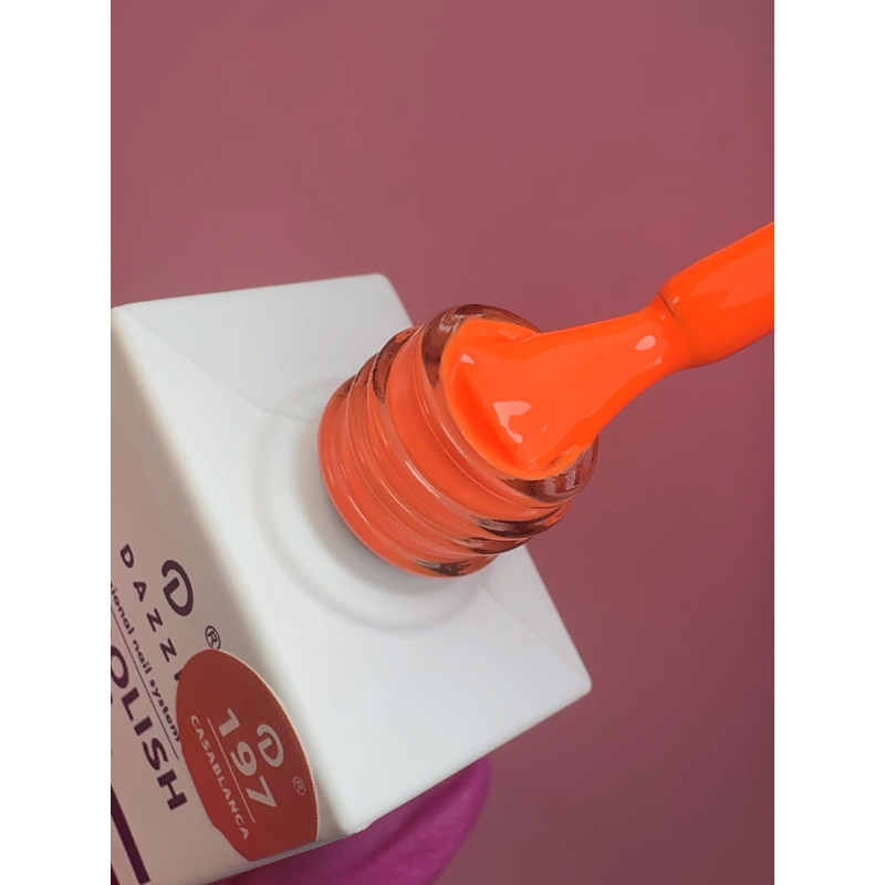 Semi-permanent gel polish “Casablanca” 197, orange 10 ml