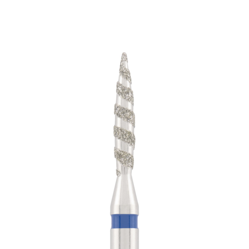 Diamond bit "tornado" blue, L- 10,0 mm, Ø1,8 mm