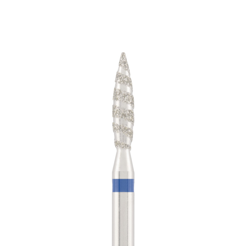 Diamond bit "tornado" blue, L- 10,0 mm, Ø2,3 mm