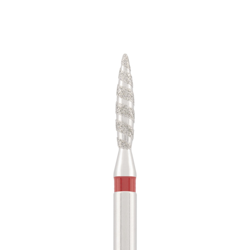 Diamond bit "tornado" red, L- 10,0 mm, Ø1,8 mm