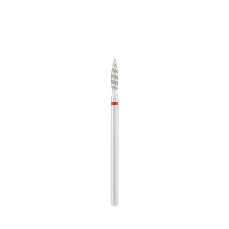 Diamond bit "tornado" red, L- 10,0 mm, Ø2,1 mm