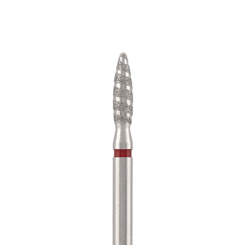 Diamond bit "tornado" safe red, L- 10,0 mm, Ø2,3 mm