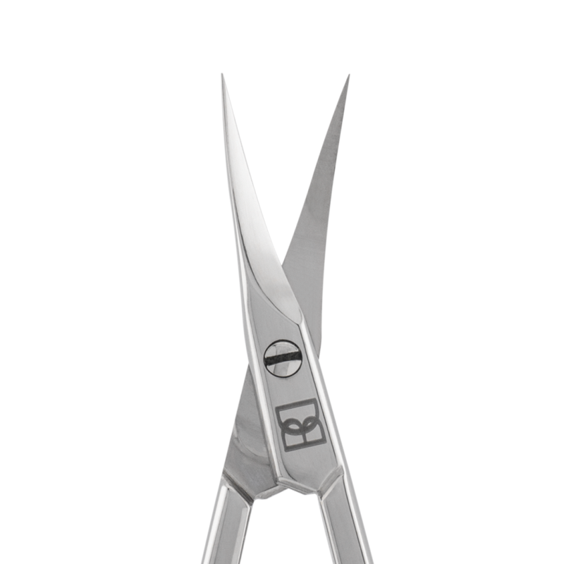 Professional scissors for cuticle, mirror polishing, L-91 mm, blades 19 mm