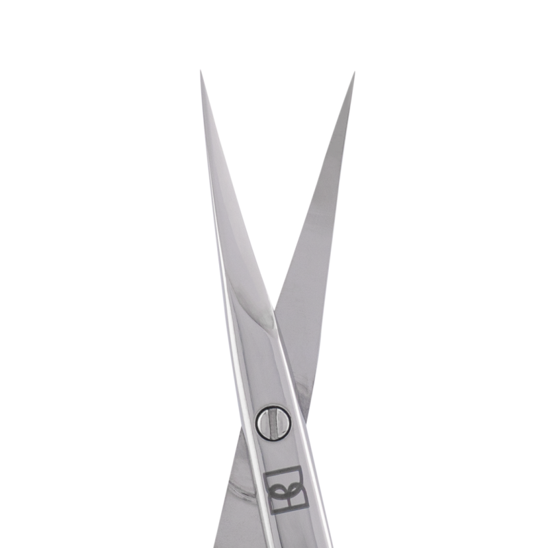 Professional scissors for cuticle, mirror polishing, L-99 mm, blades 22 mm