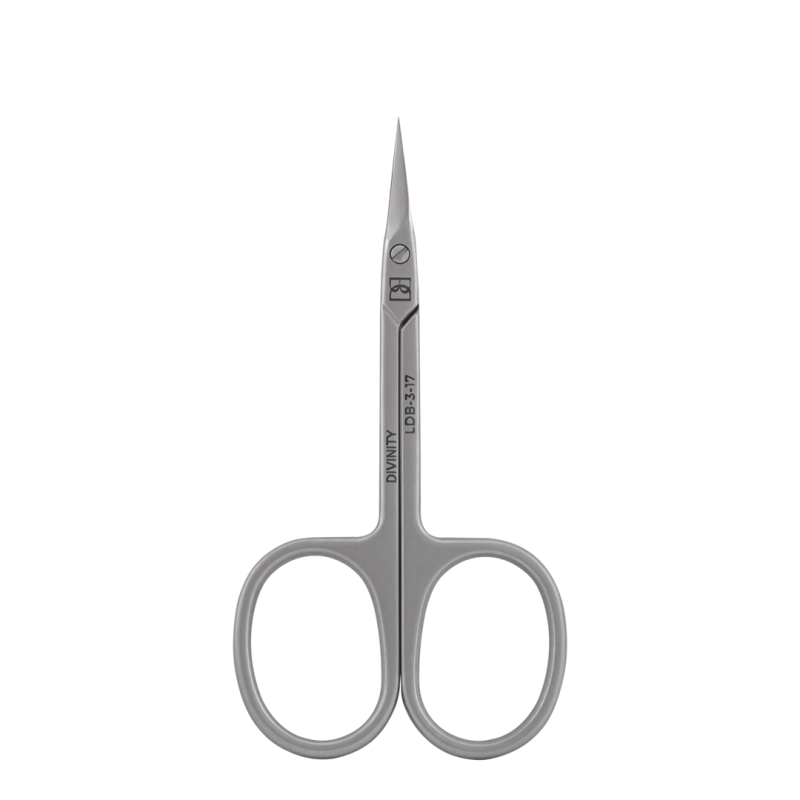 Professional left-handed scissors for cuticle, matte, L-89 mm, blades 17 mm