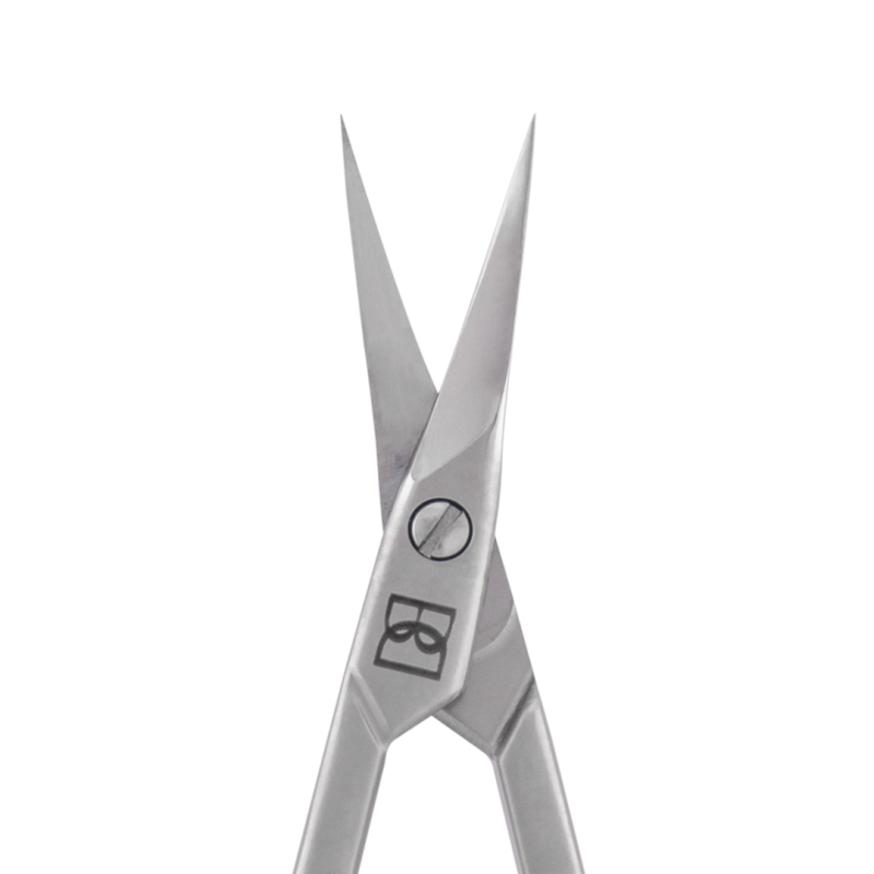 Professional left-handed scissors for cuticle, matte, L-89 mm, blades 17 mm