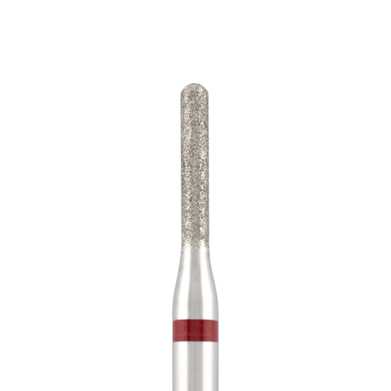 Diamond bit "rounded cylinder" red, L-7,0 mm, Ø1,6 mm