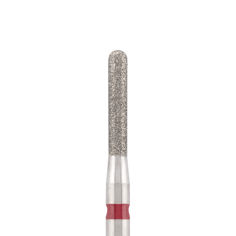 Diamond bit "rounded cylinder" red, L-7,0 mm, Ø1,8 mm