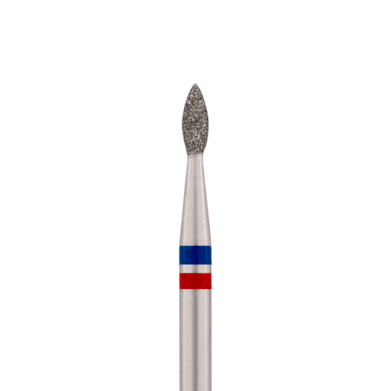 Diamond bit "drop" blue-red, L-5.0 mm, Ø2.1 mm