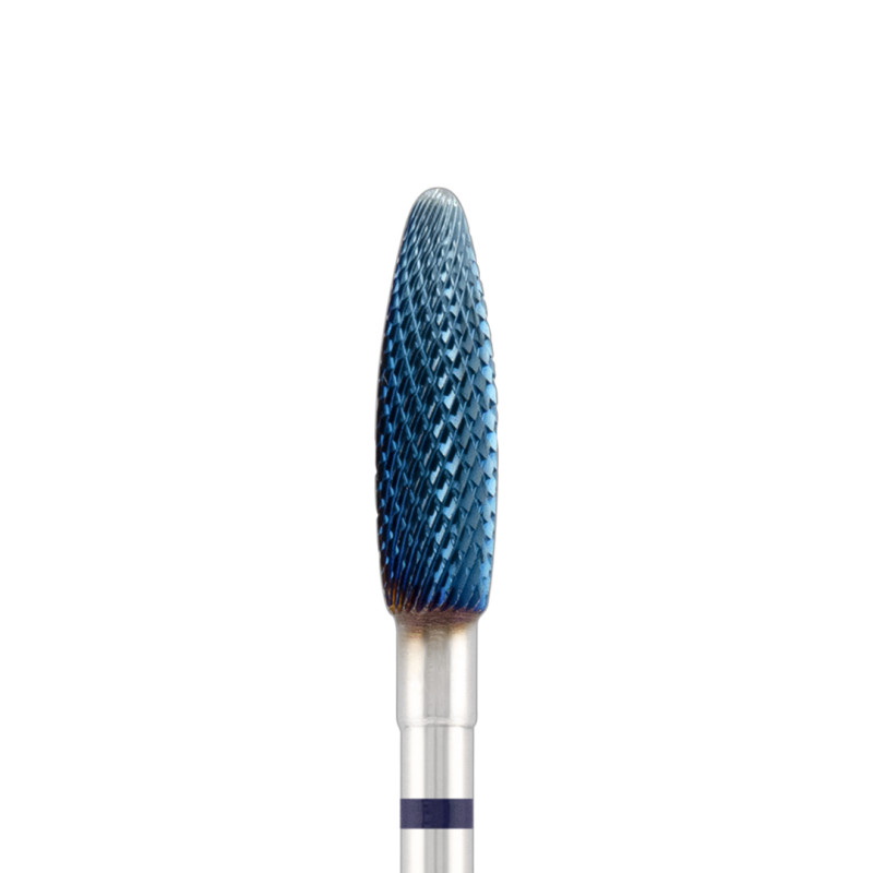 Tungsten carbide bit "corn", blue (blue coating), L-13,0 mm, Ø4,0 mm