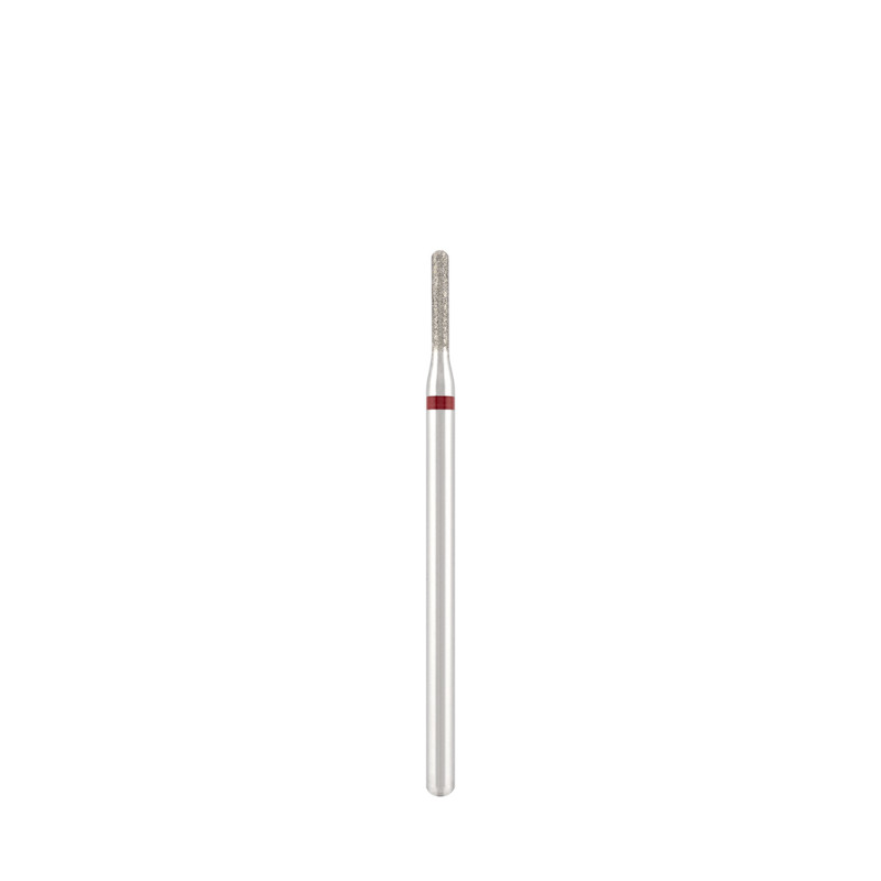 Diamond bit "rounded cylinder" red, L-7,0 mm, Ø1,6 mm