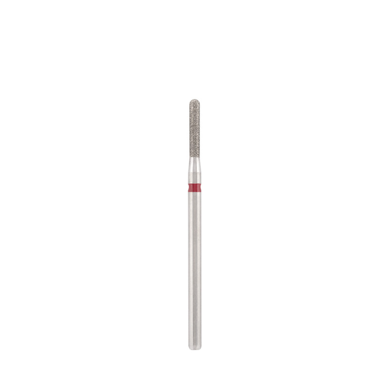 Diamond bit "rounded cylinder" red, L-7,0 mm, Ø1,8 mm