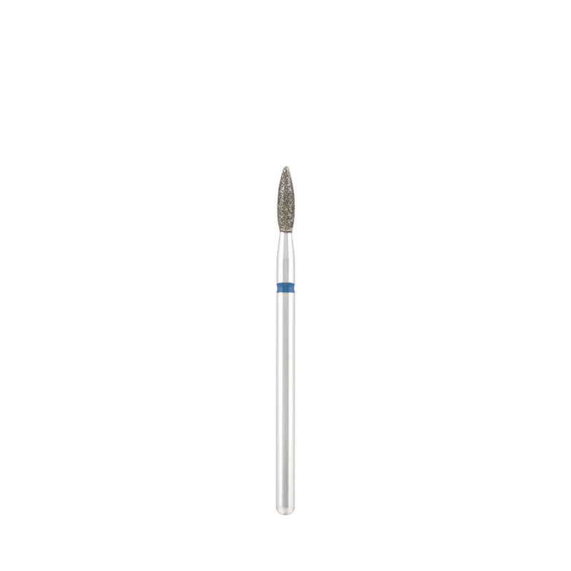 Diamond bit "flame" sharp blue, L- 10,0 mm, Ø2,3 mm